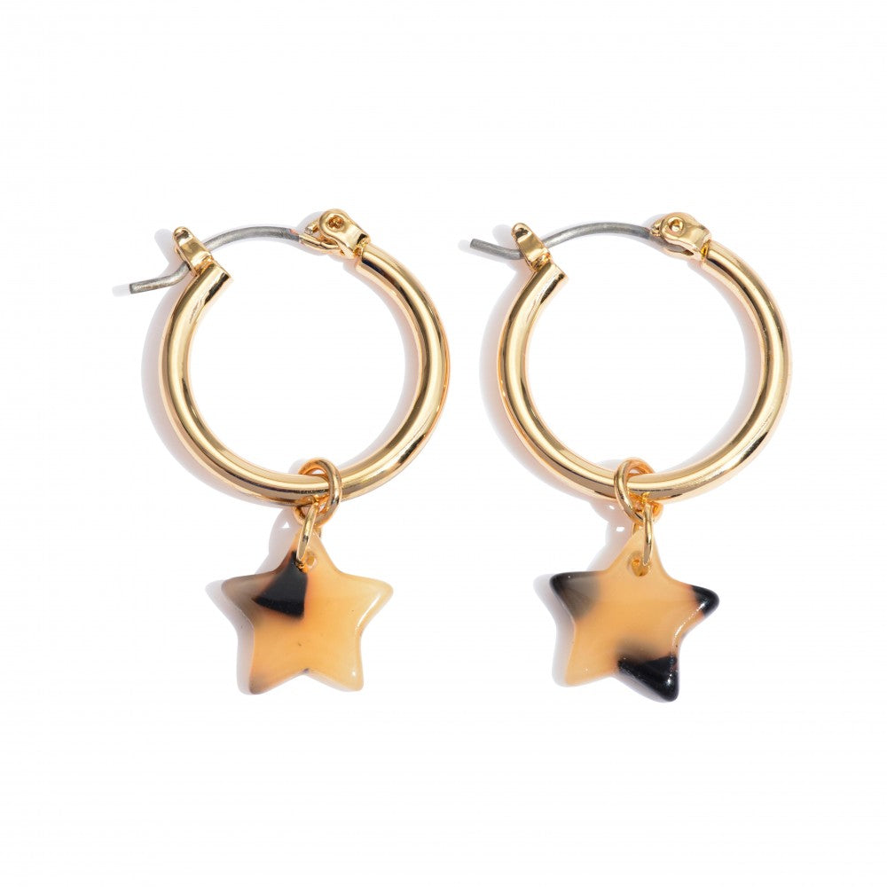 Star Hoop Earrings