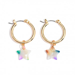 Star Hoop Earrings