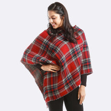 Load image into Gallery viewer, Reversible Plaid Poncho