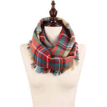 Load image into Gallery viewer, Plaid Infinity Scarf