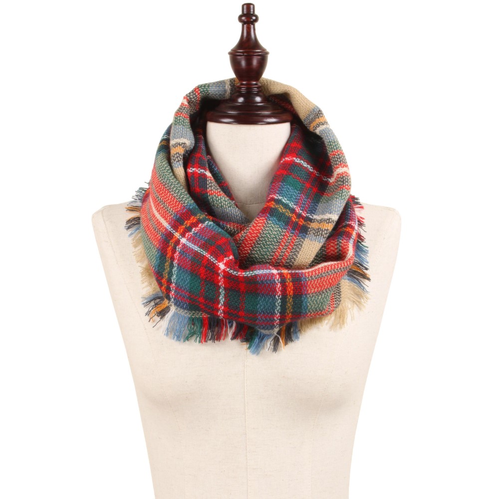 Plaid Infinity Scarf