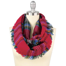 Load image into Gallery viewer, Plaid Infinity Scarf