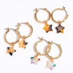 Load image into Gallery viewer, Star Hoop Earrings